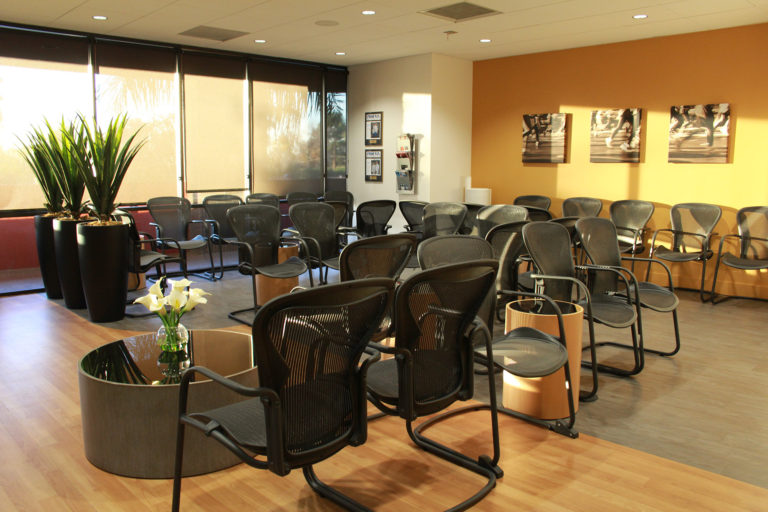 waiting area with chairs