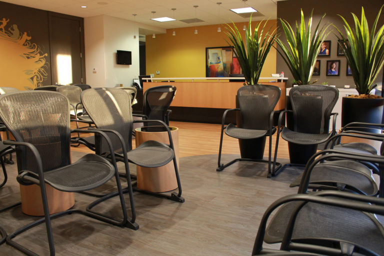 waiting area with chairs